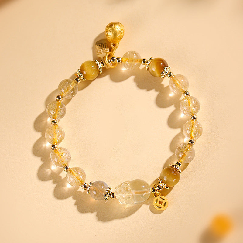 Lumina Aura Harmony & Prosperity Crystal Bracelet – Four-Power Energy Armor Crafted to elevate your life with nature's mystical energy