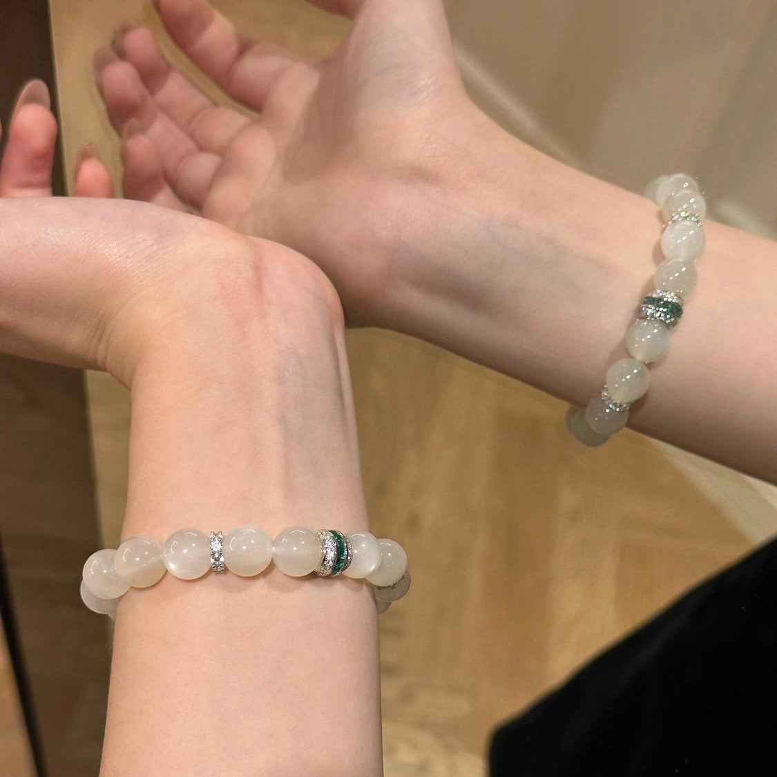 Lumina Aura Moonstone & Sterling Silver Charm Bracelet: Embrace Serenity & Inner Strength
