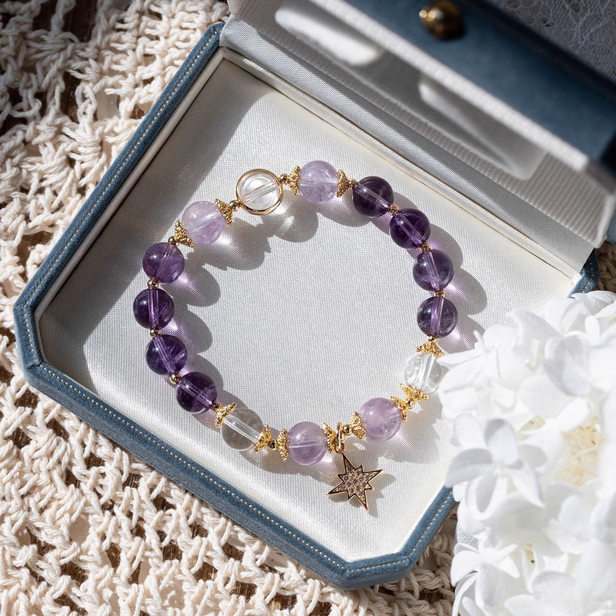 Lumina Aura Amethyst Serenity Bracelet – Elegance Infused with Mystical Energy