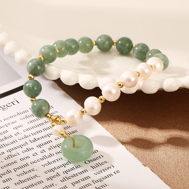 Lumina Aura Harmony Bracelet: Timeless Elegance of Hetian Jade & Cultured Pearls