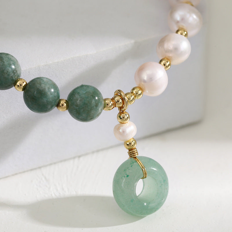 Lumina Aura Harmony Bracelet: Timeless Elegance of Hetian Jade & Cultured Pearls