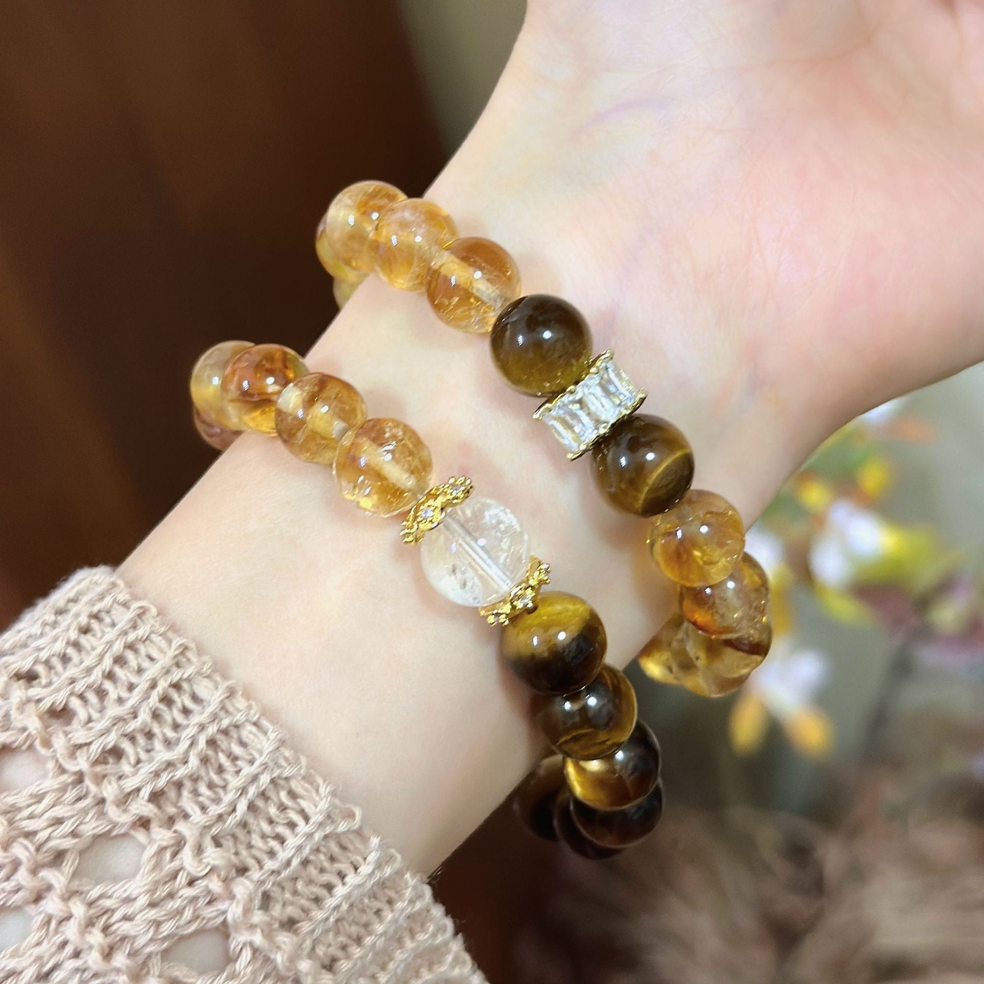 Lumina Aura Unleash Balance, Power & Protection: Tri-Crystal Energy Bracelet