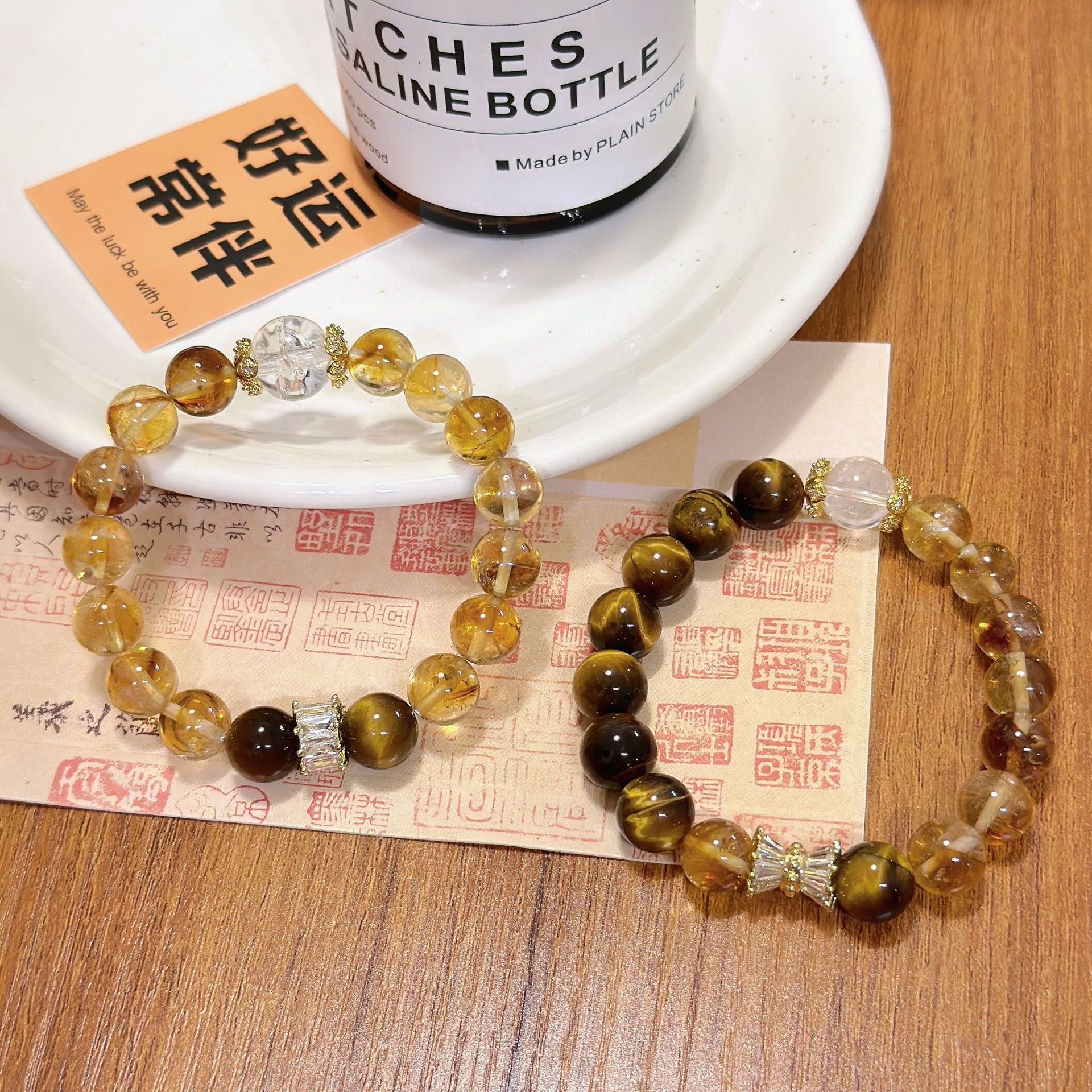 Lumina Aura Unleash Balance, Power & Protection: Tri-Crystal Energy Bracelet
