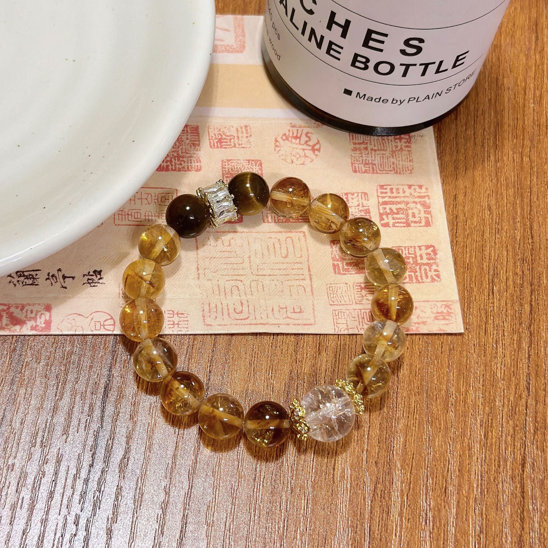 Lumina Aura Unleash Balance, Power & Protection: Tri-Crystal Energy Bracelet