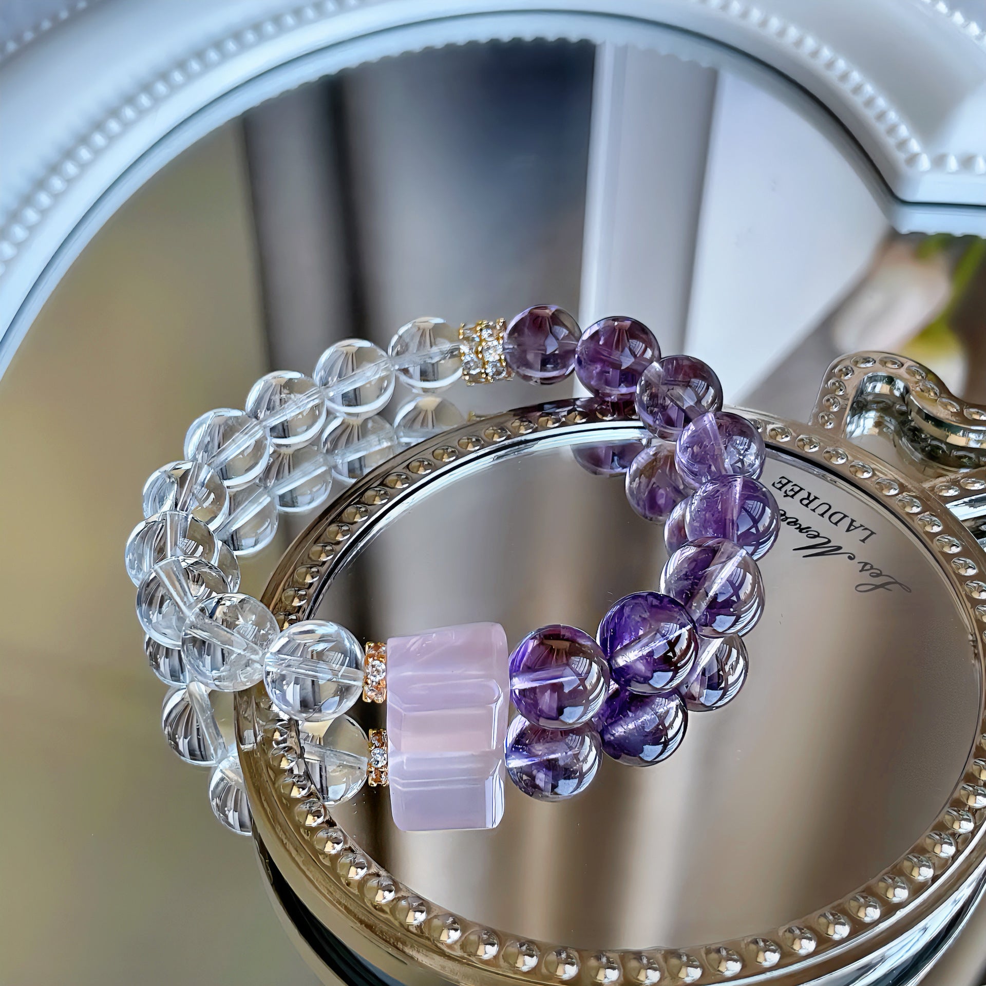 Lumina Aura  Crystal Harmony Sugar Cube Bracelet - Balance Energy & Elevate Spirit