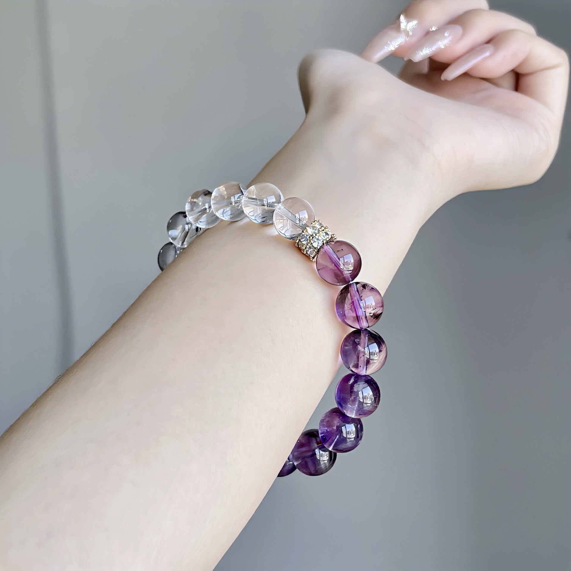 Lumina Aura  Crystal Harmony Sugar Cube Bracelet - Balance Energy & Elevate Spirit