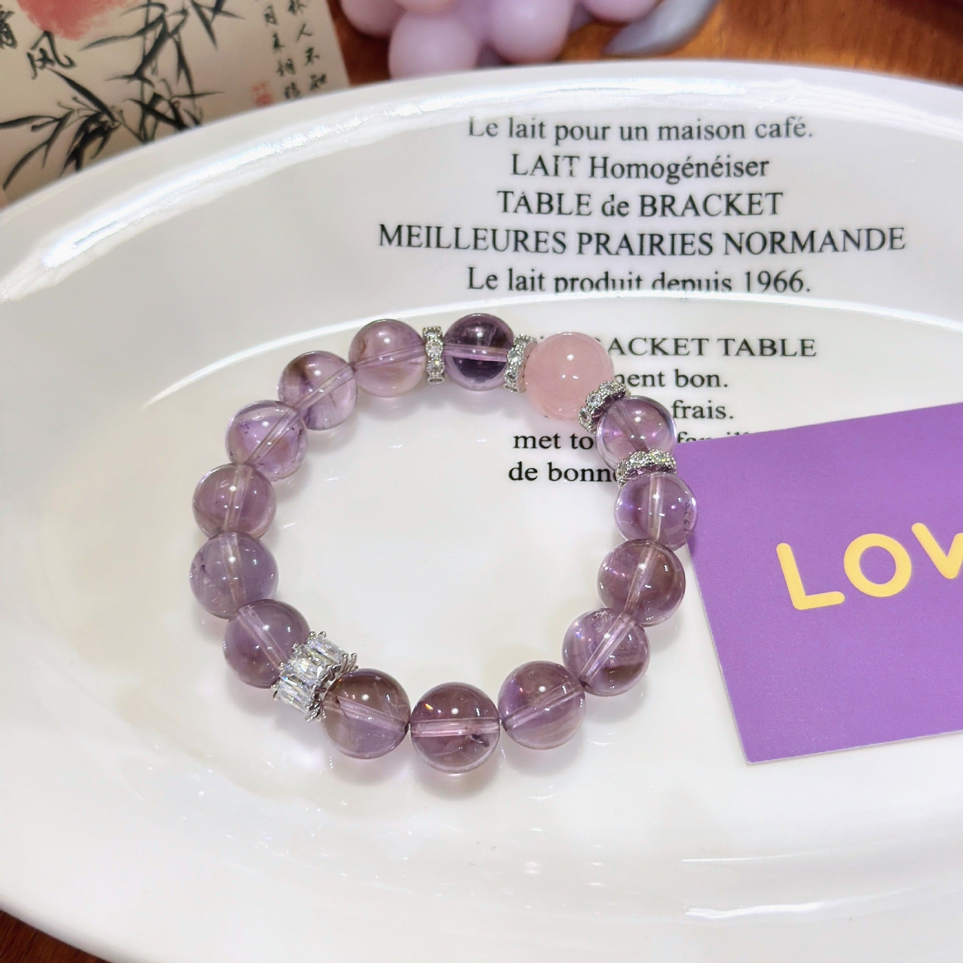 Lumina Aura Amethyst & Rose Quartz Sterling Silver Bracelet – Harmonize Your Style and Spirit