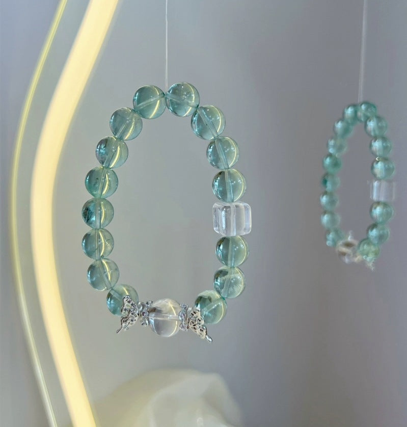 Lumina Aura Green Fluorite & Sugar Quartz Energy Bracelet