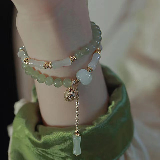 Lumina Aura Hetian Jade Bamboo Bracelet