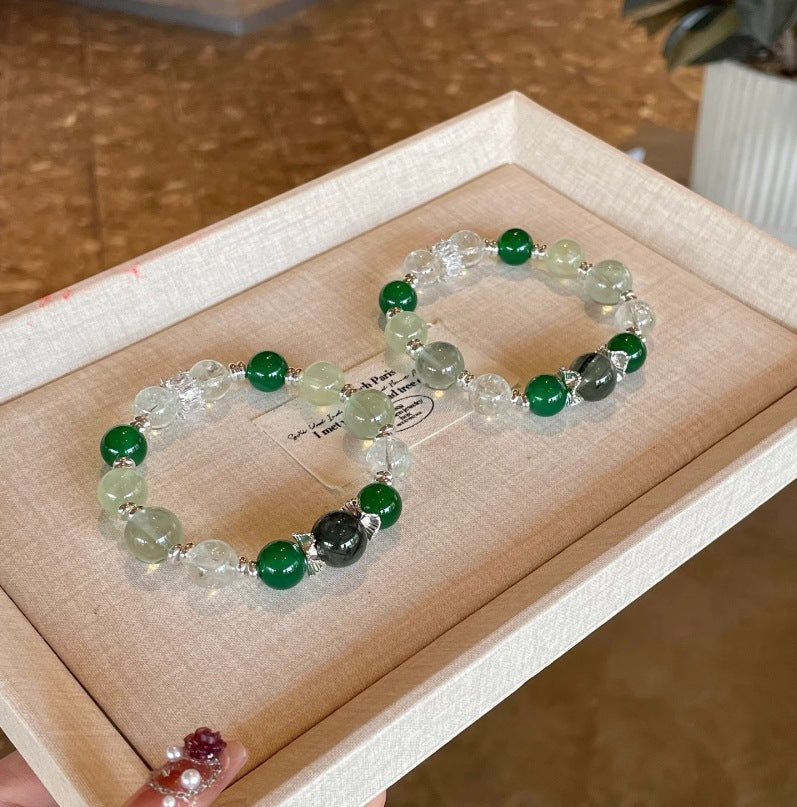 Lumina Aura Emerald Harmony Chakra Bracelet - A Fusion of Natural Beauty & Spiritual Energy