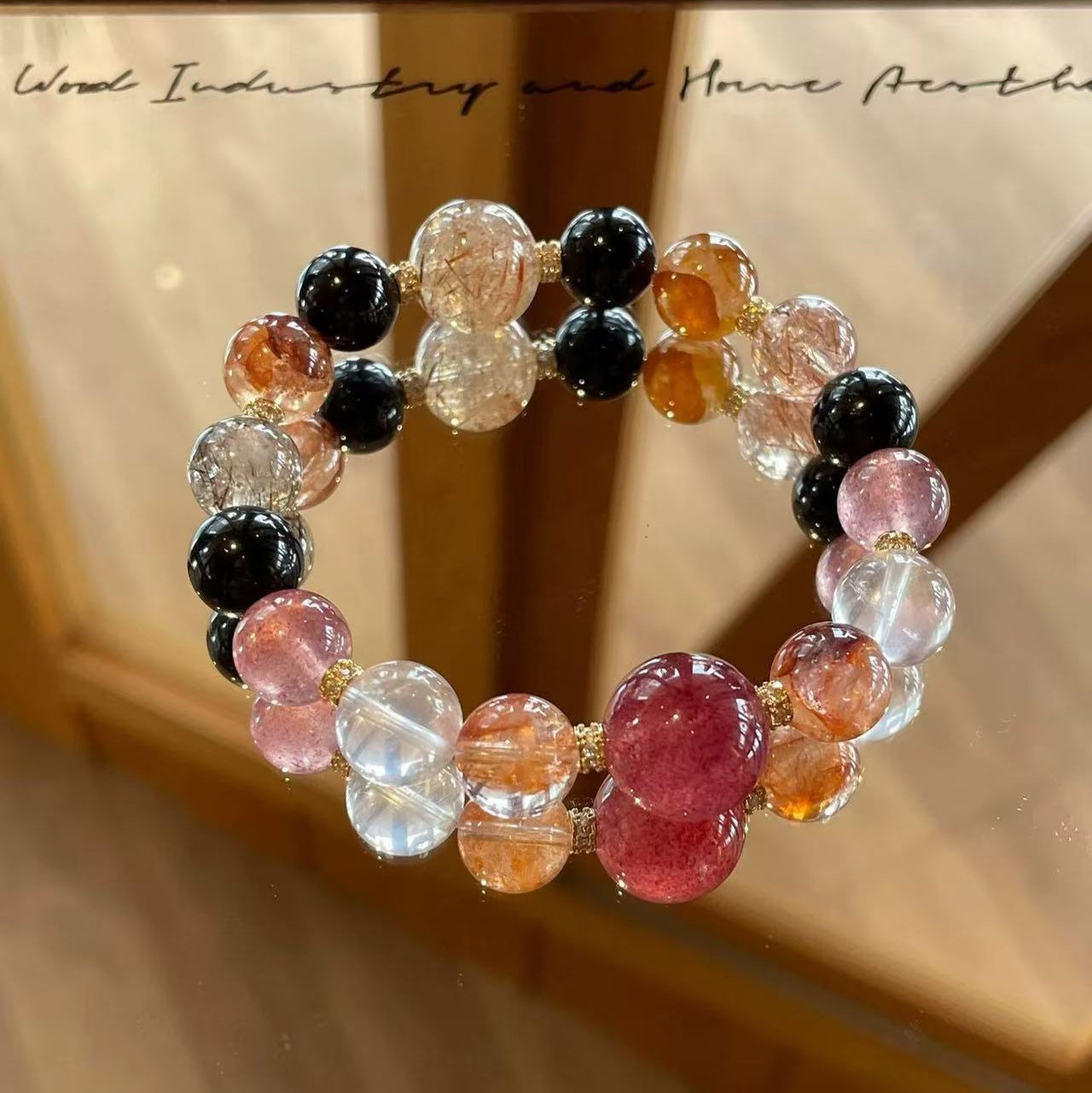Lumina Aura Harmony of Nature & Cosmos: Four-Crystal Healing Bracelet Balance Energy, Attract Blessings, and Embrace Protection