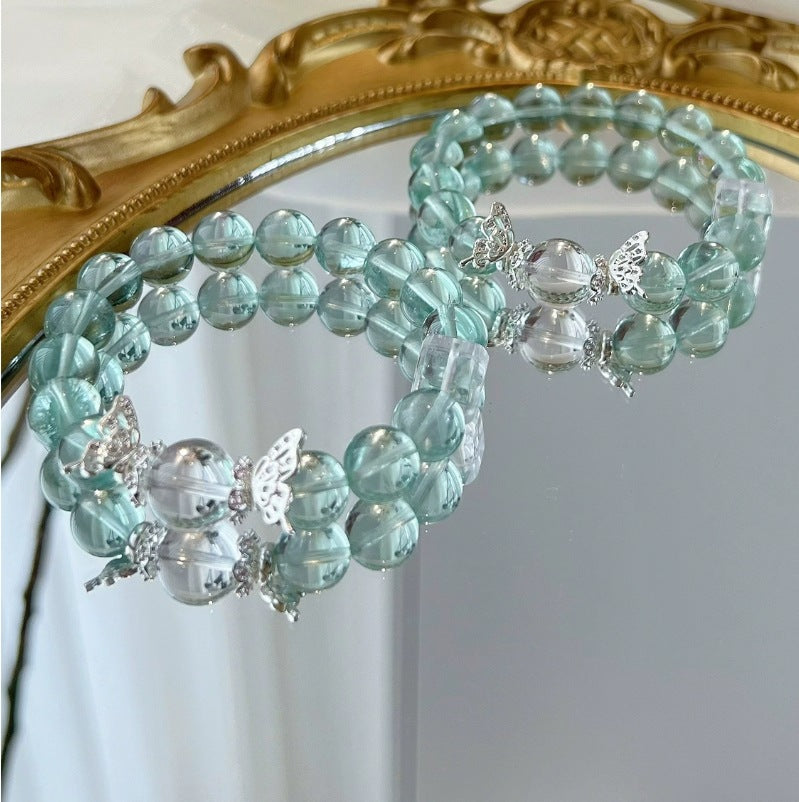 Lumina Aura Green Fluorite & Sugar Quartz Energy Bracelet