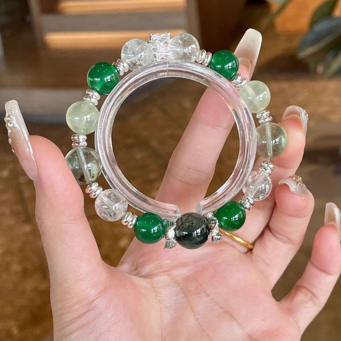 Lumina Aura Harmonize Your Energy with Nature's Wisdom: The Four-Stone Balance & Blessings Bracelet
