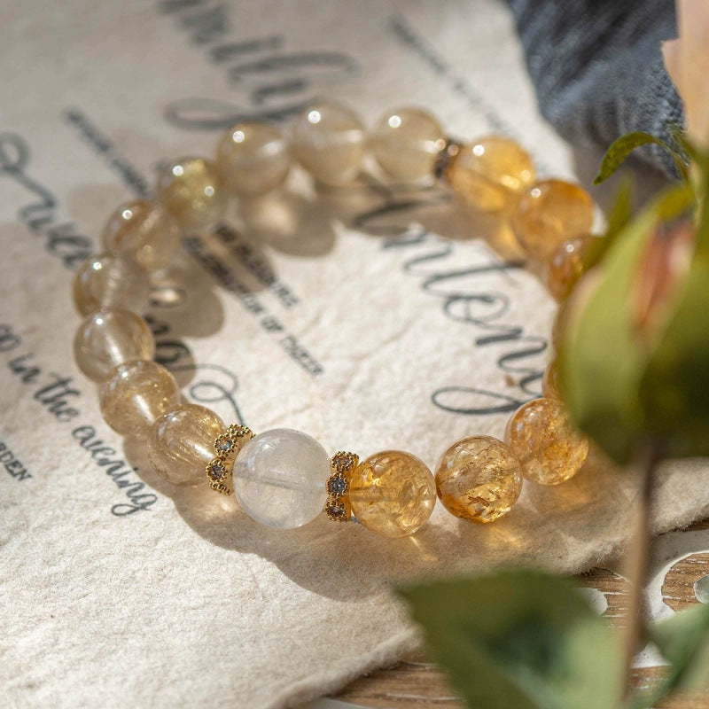 Lumina Aura Crystal Empowerment Bracelet A Harmonious Fusion of Rare Crystals for Wealth, Clarity, and Spiritual Growth