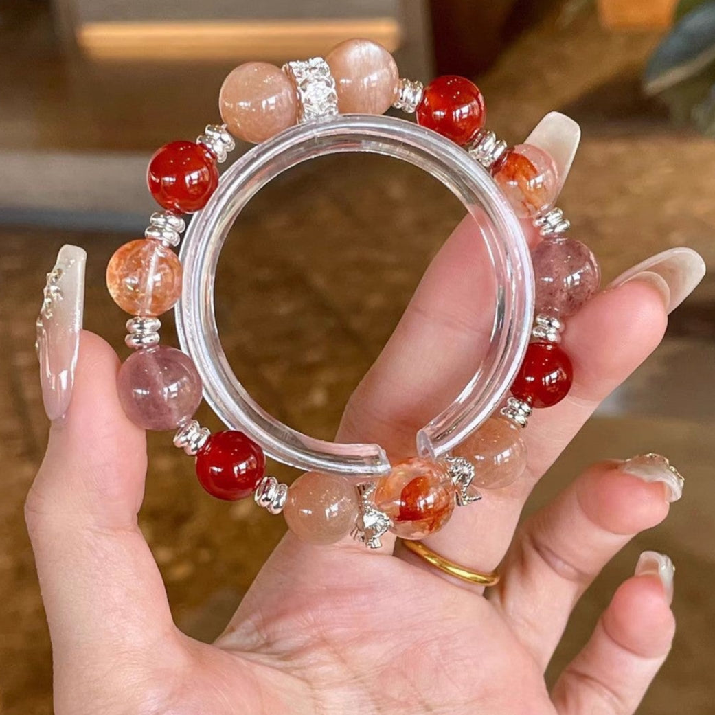 Lumina Aura Mystical Four-Gemstone Bracelet for Love, Protection & Abundance
