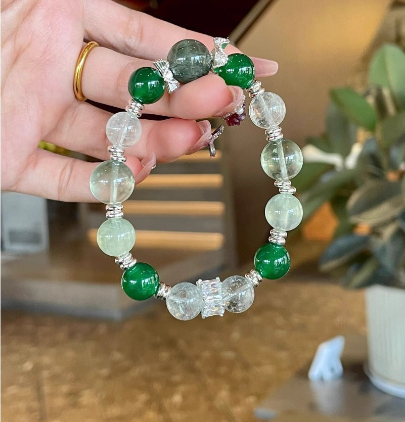 Lumina Aura Emerald Harmony Chakra Bracelet - A Fusion of Natural Beauty & Spiritual Energy