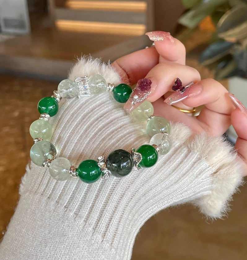 Lumina Aura Emerald Harmony Chakra Bracelet - A Fusion of Natural Beauty & Spiritual Energy