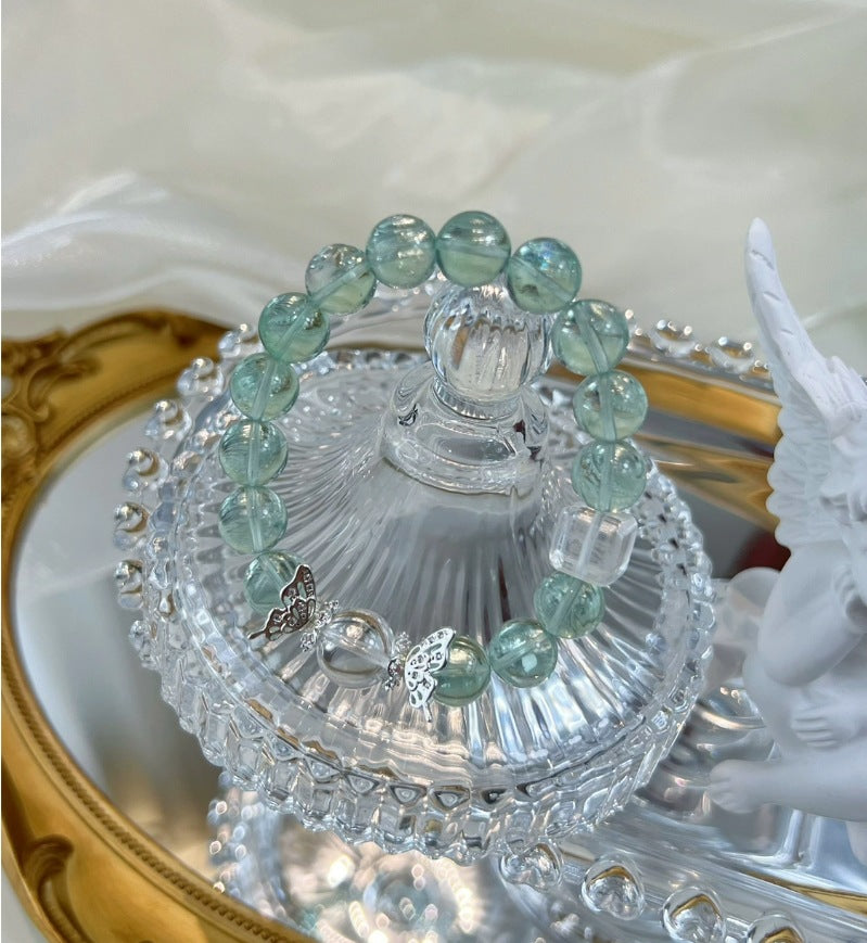 Lumina Aura Green Fluorite & Sugar Quartz Energy Bracelet