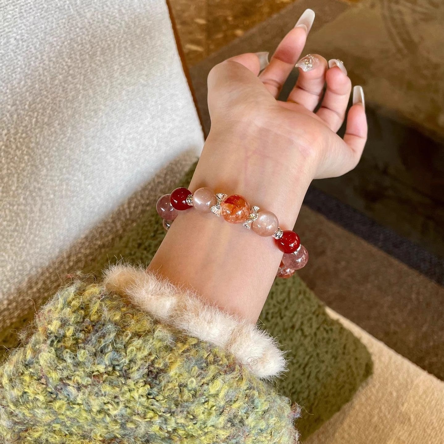 Lumina Aura Mystical Four-Gemstone Bracelet for Love, Protection & Abundance