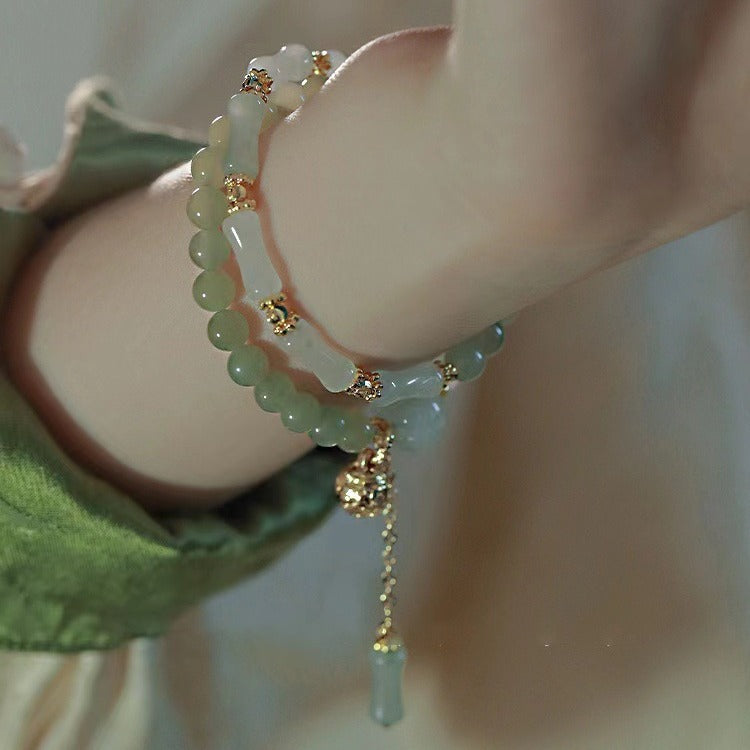 Lumina Aura Hetian Jade Bamboo Bracelet