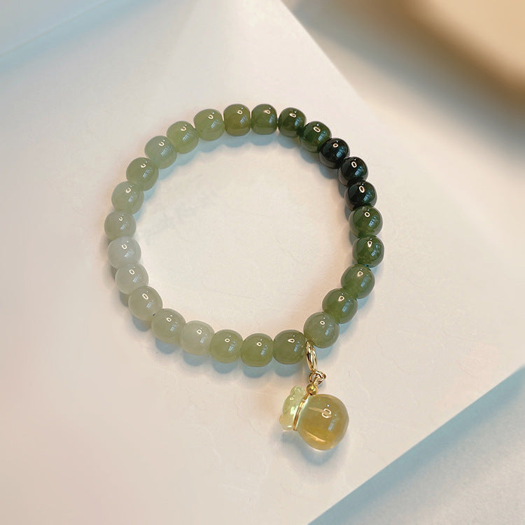 Lumina Aura Harmony & Prosperity: Hetian Jade & Yellow Citrine Money Bag Bracelet