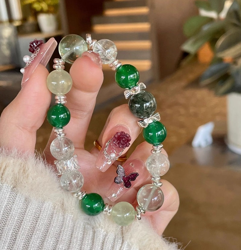 Lumina Aura Emerald Harmony Chakra Bracelet - A Fusion of Natural Beauty & Spiritual Energy