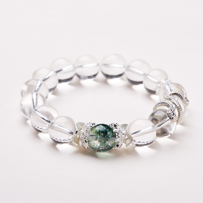 Lumina Aura Embrace Spiritual Harmony with the Serpent's Wisdom Crystal Bracelet