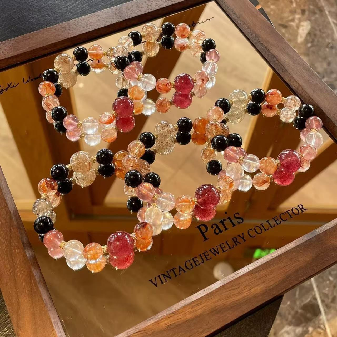 Lumina Aura Harmony of Nature & Cosmos: Four-Crystal Healing Bracelet Balance Energy, Attract Blessings, and Embrace Protection