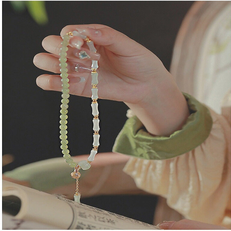 Lumina Aura Hetian Jade Bamboo Bracelet
