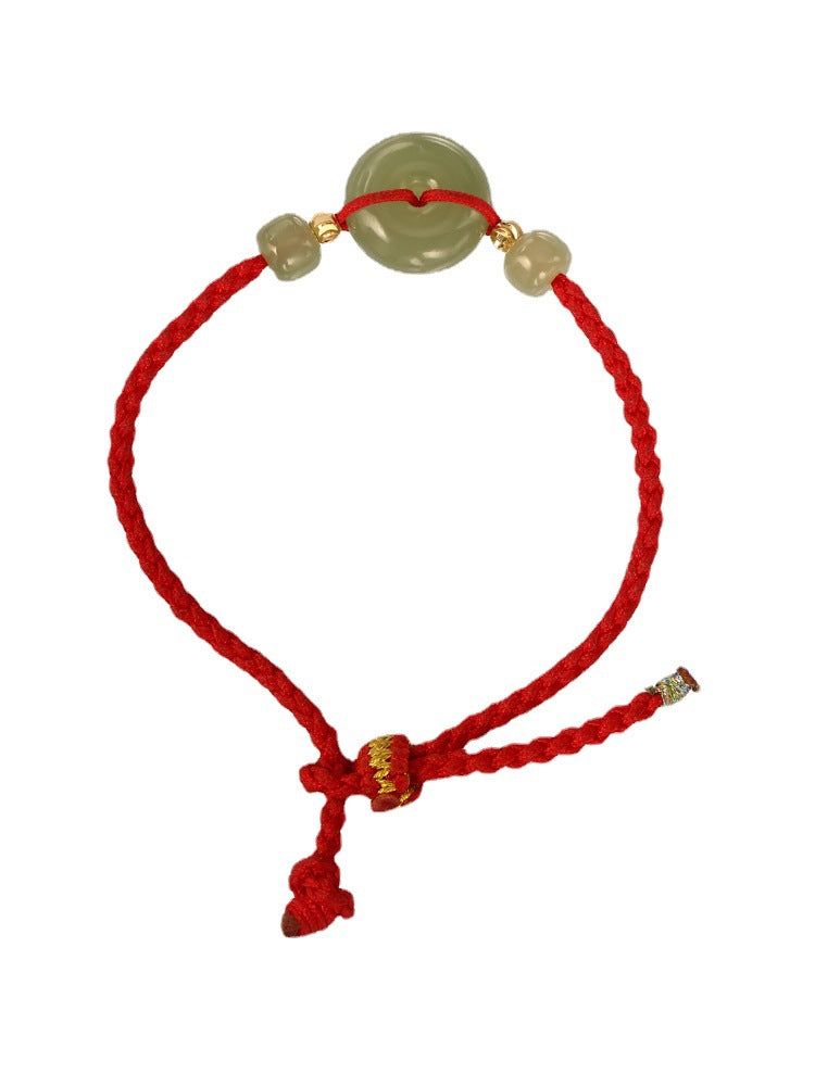 Hetian Jade Red String Bracelet – Harmony, Protection & Timeless Elegance