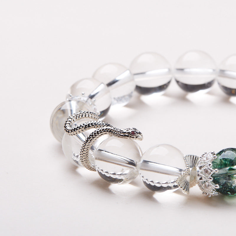 Lumina Aura Embrace Spiritual Harmony with the Serpent's Wisdom Crystal Bracelet