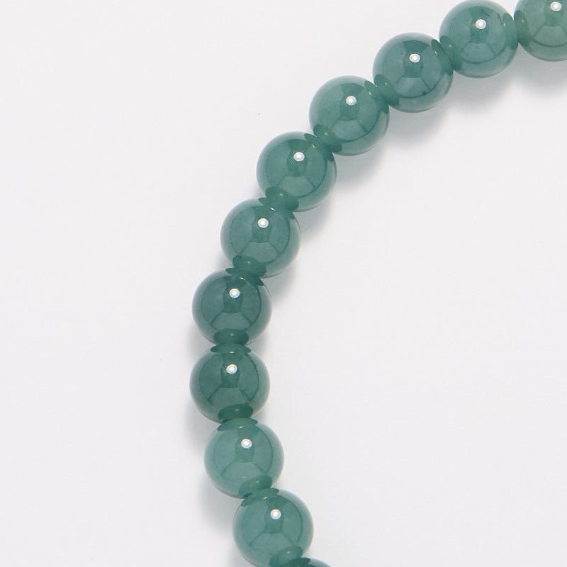 Lumina Aura Elegant Harmony Blue Water Jade & Gold-Plated Lulu Tong Bracelet
